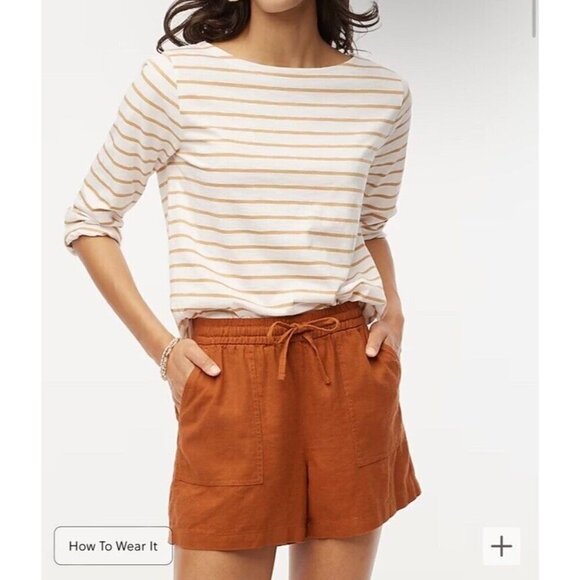 NWT J. CREW Factory Shorts  Womens Linen Blend Drawstring Size Small - Picture 8 of 10